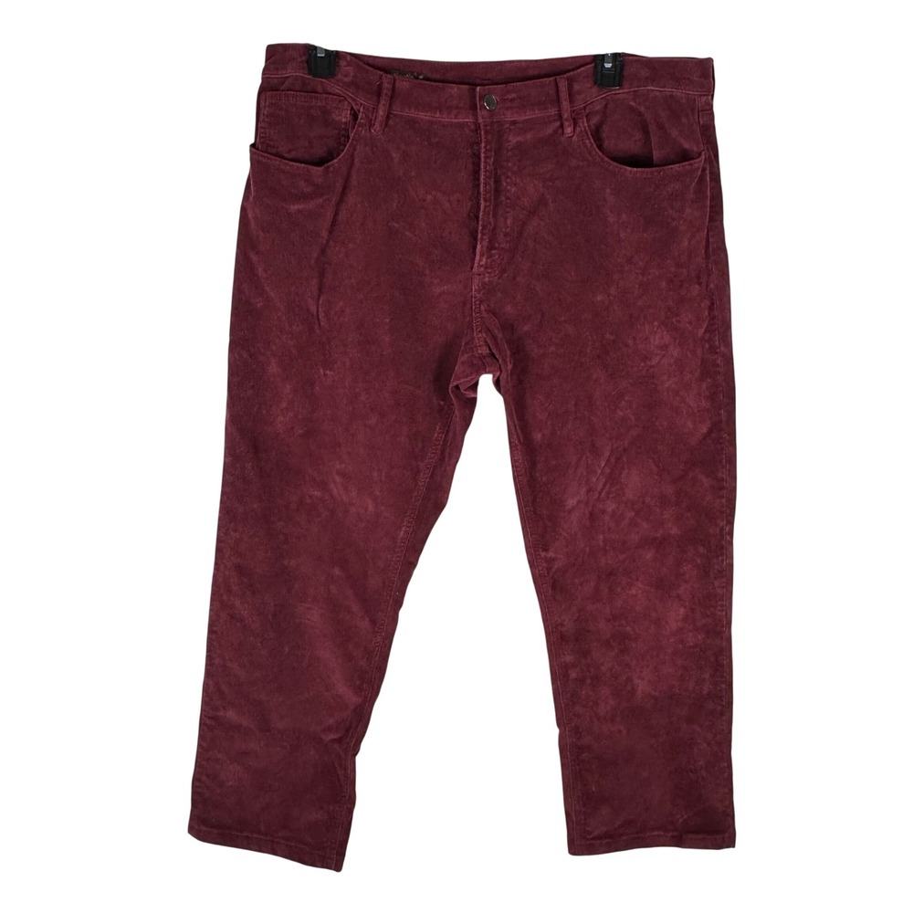 J.McLaughlin Corduroy 5-Pocket Pants Mens 38X28 Stretch Cotton Burgandy